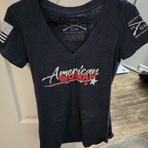 Grunt Style American Woman V Neck